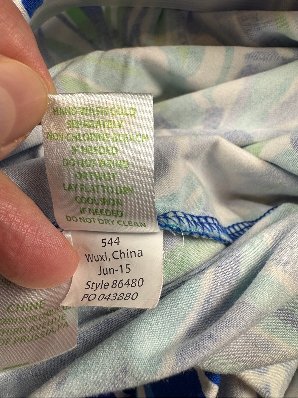 Lilly Pulitzer Georgia May Beach Pant Tropical Palazzo Wide Leg Large Blue Green - Picture 10 of 14